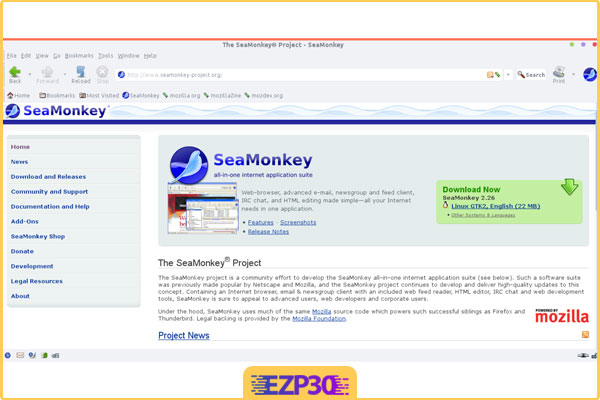 دانلود Mozilla SeaMonkey برای کامپیوتر موزیلا سیمانکی برای ویندوز